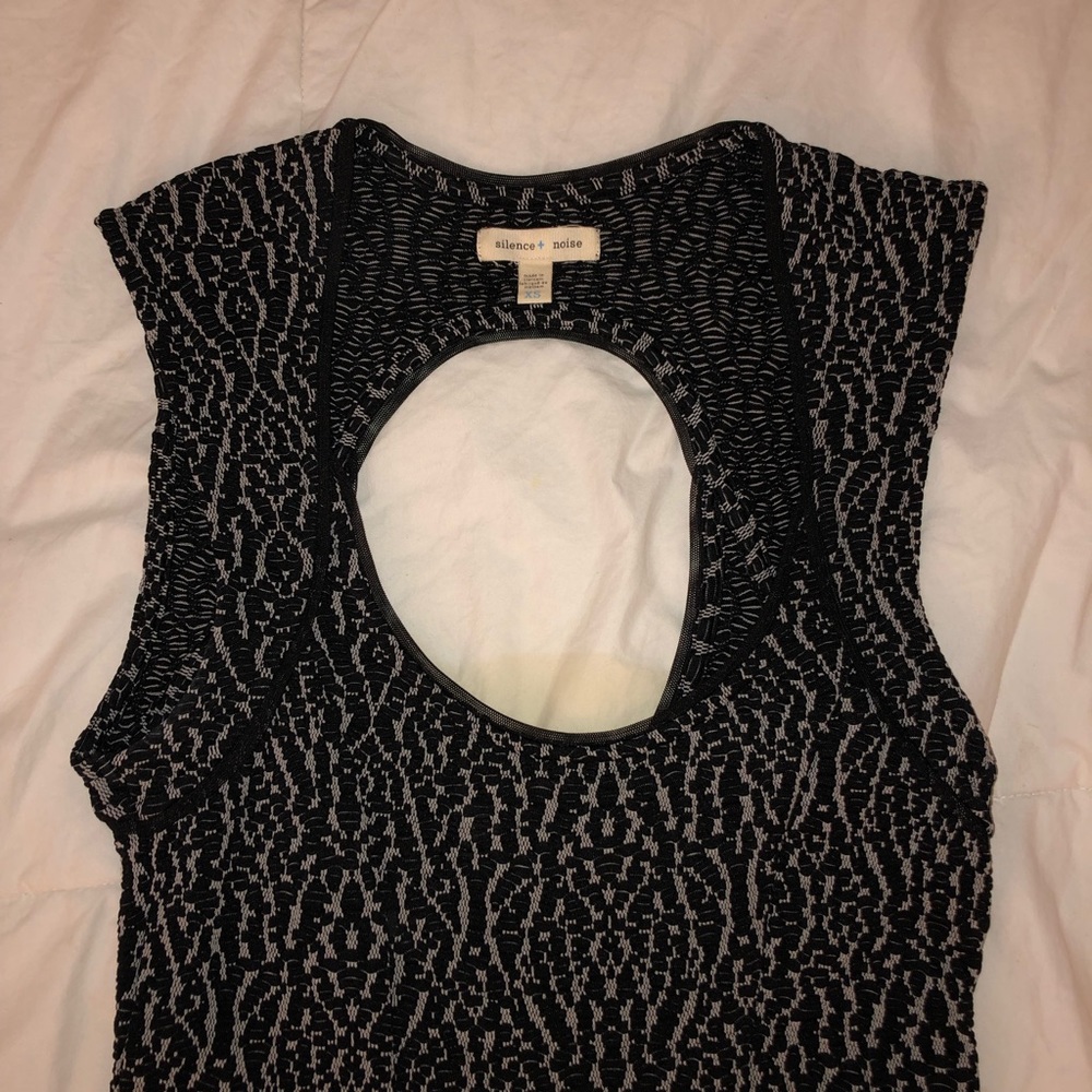 Black and white detailed dress